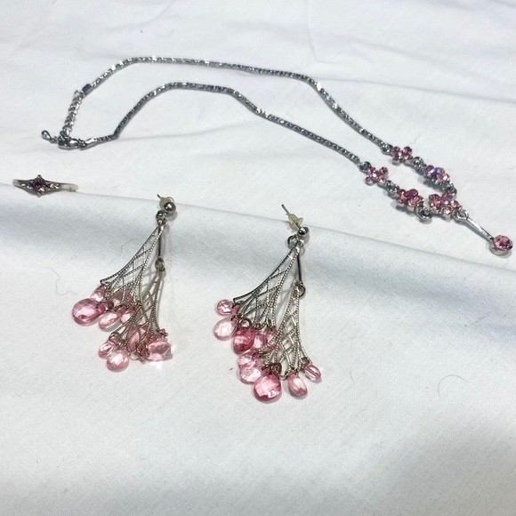 ‼️LAST CHANCE 🎉2/$20 Set of 3 Matching Jewelry Pink Ardene Bulk Bundle - Picture 4 of 12